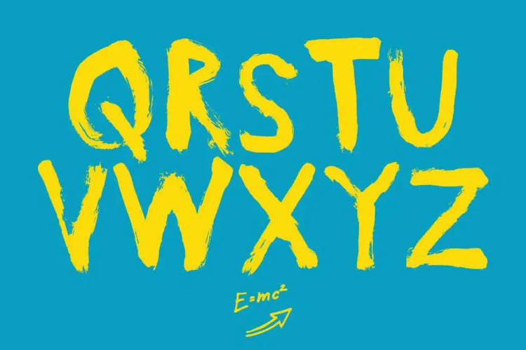 Atomic Dustbin headline lettering showing real dry-brush ink texture