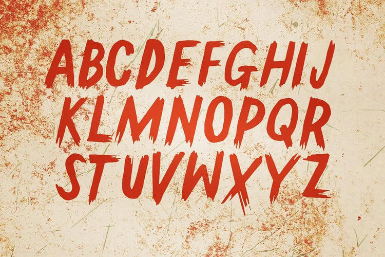 Gallow Tree lettering detail showing creepy but lively lettering