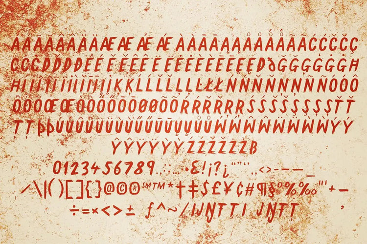 Gallow Tree display text sample highlighting vintage monster-movie style