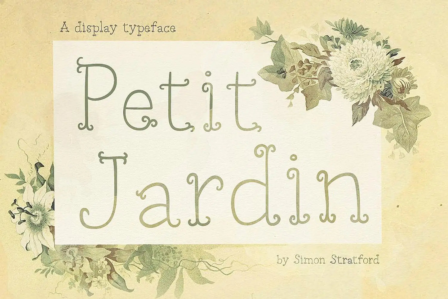 Petit Jardin font by Simon Stratford