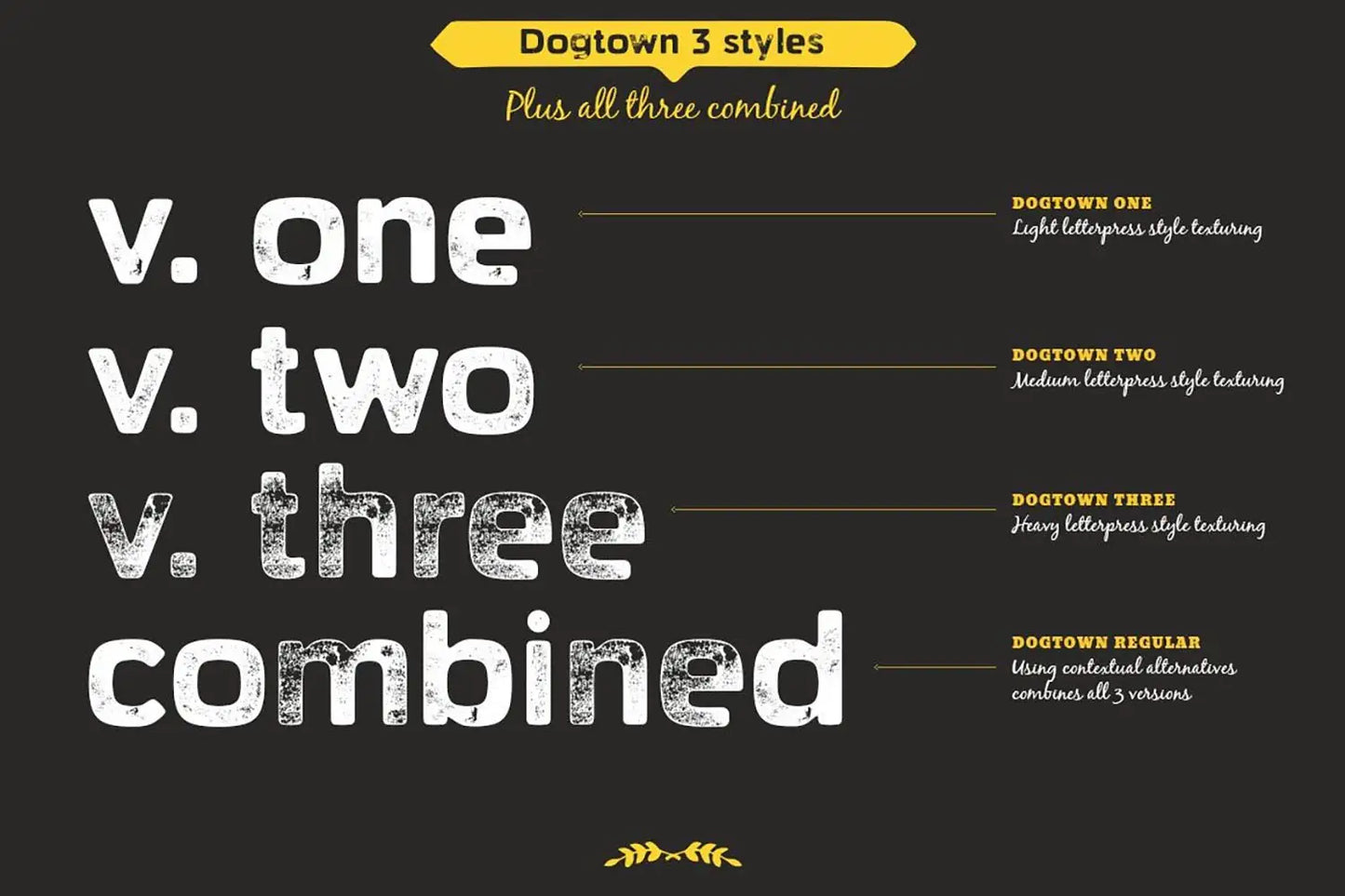 Dogtown font design example 2
