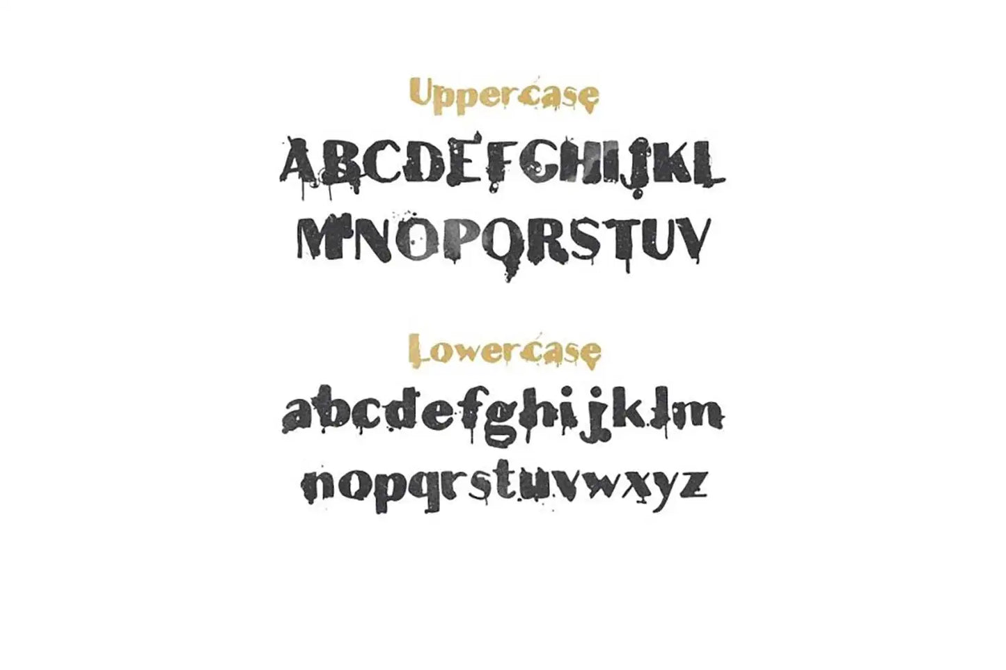 Teardrop font design example 2