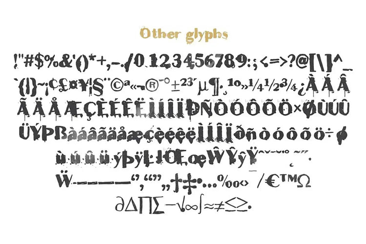 Teardrop lettering detail showing soft diffused edges