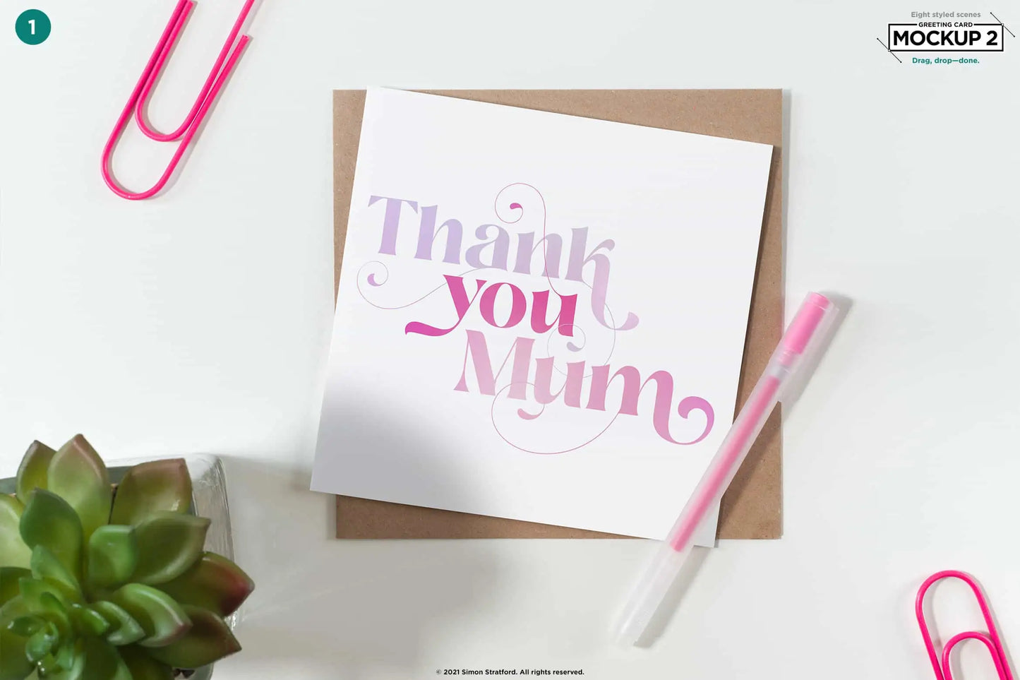 Square greeting card mockup 2 mockup example 2