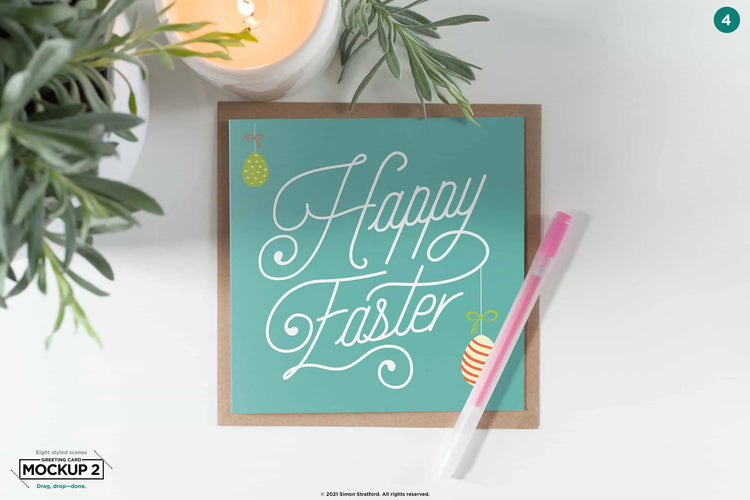Square greeting card mockup 2 mockup example 5