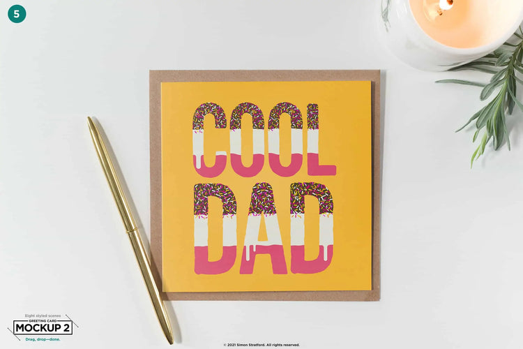 Square greeting card mockup 2 mockup example 6