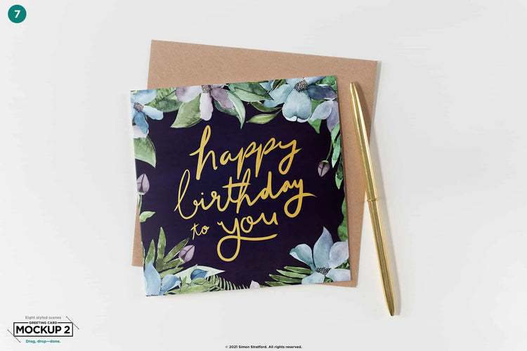 Square greeting card mockup 2 mockup example 8