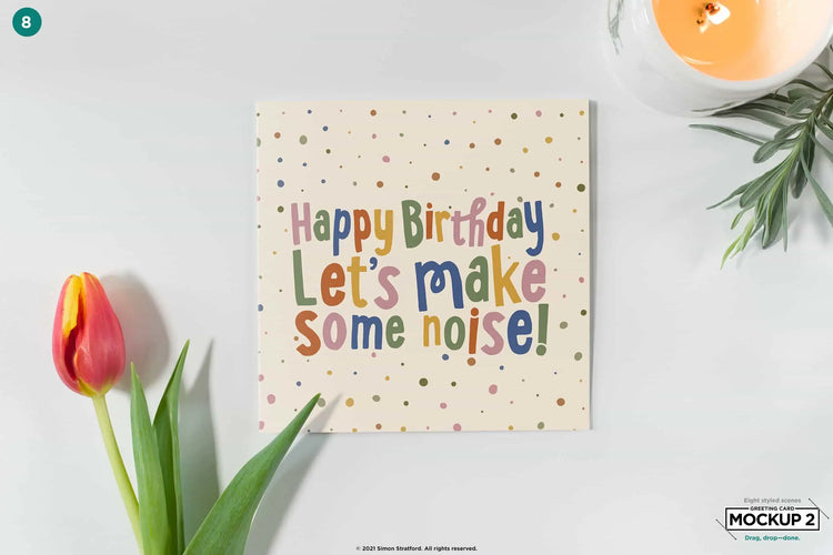 Square greeting card mockup 2 mockup example 9