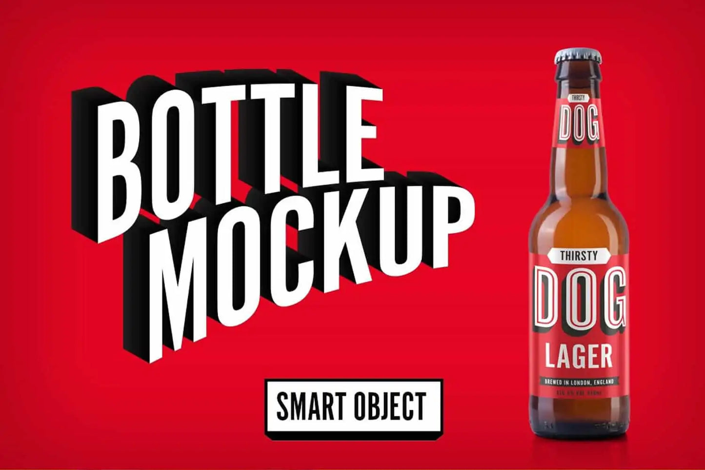 Beer bottle mockup Photoshop mockup preview