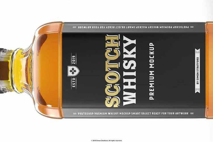 Scotch whisky bottle mockup mockup example 4