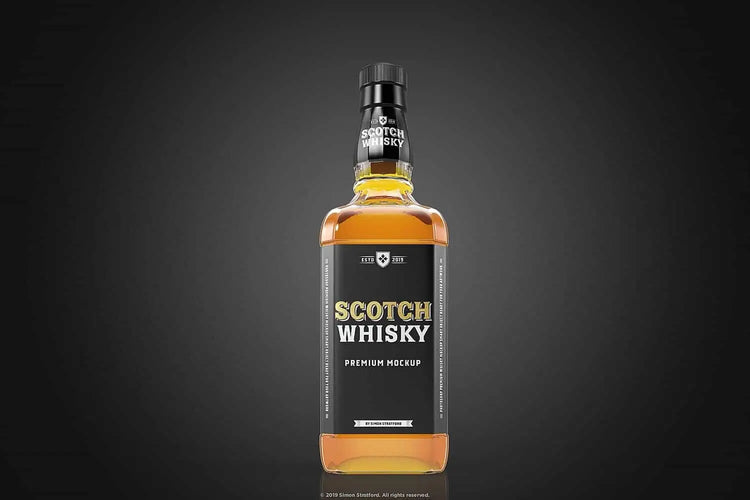 Scotch whisky bottle mockup mockup example 5