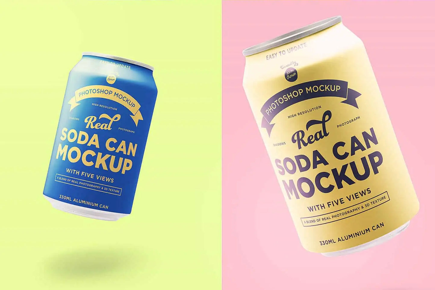 Soda can mockup Photoshop mockup preview