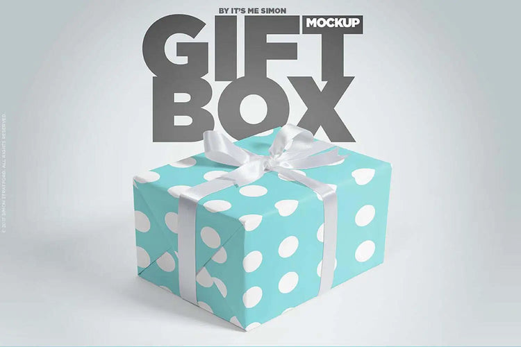 Gift box mockup Photoshop mockup preview