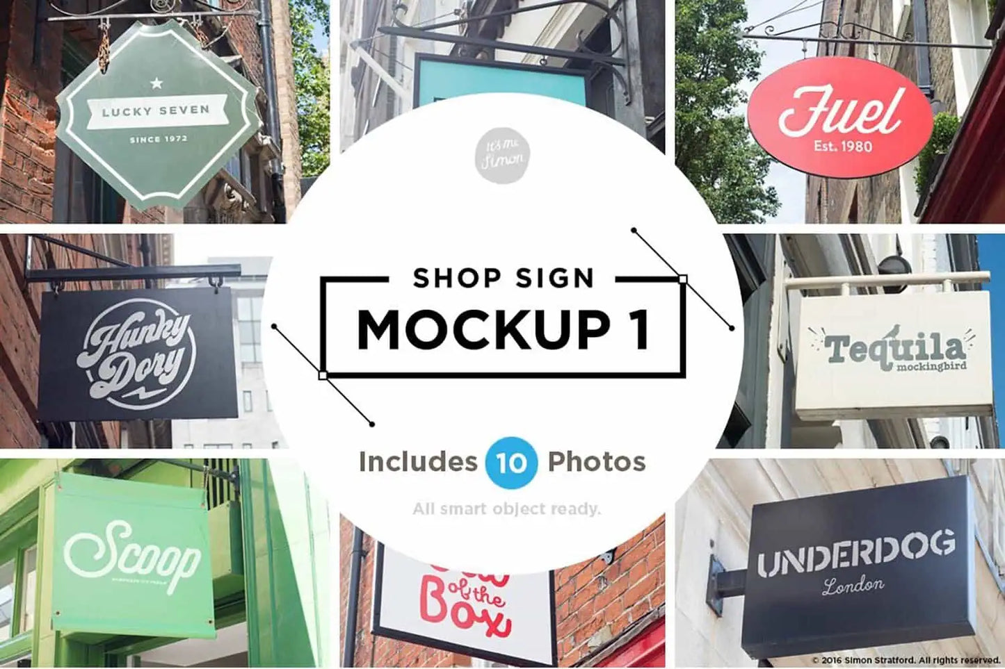 Shop sign mockups 1 Photoshop mockup preview