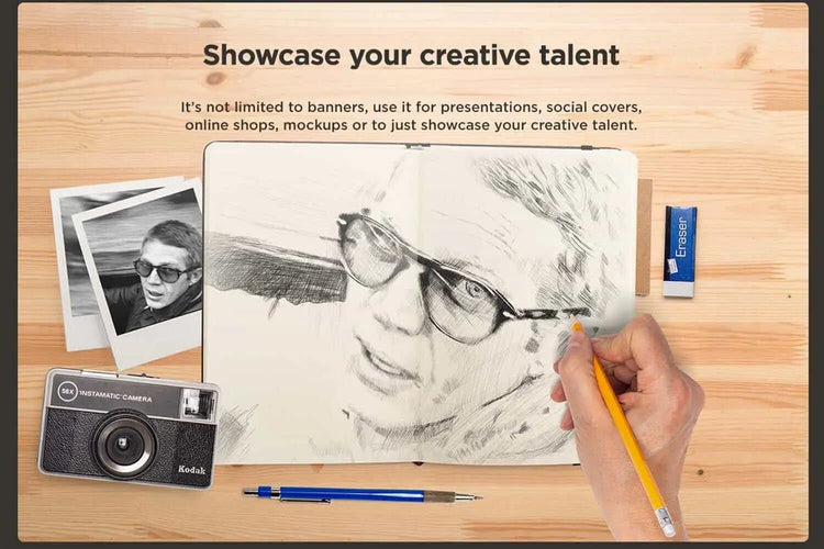 Hero maker mockup scene creator mockup example 17
