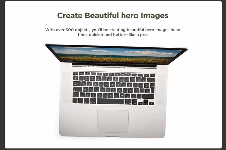 Hero maker mockup scene creator mockup example 19