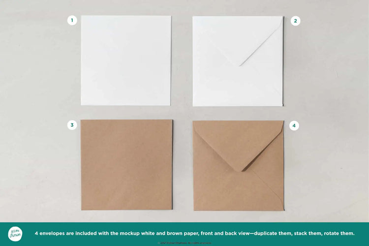 Square greeting birthday card mockup mockup example 7