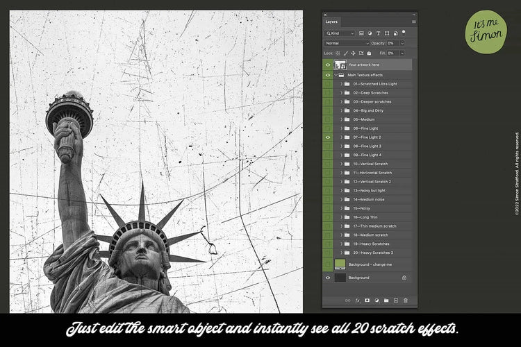 Scratched textures for photoshop texture example 8