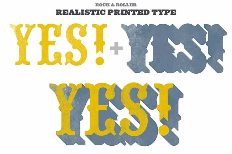 Rock & Roller Letterpress texture example 7