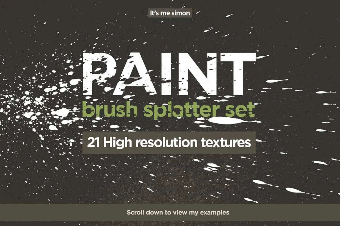 Paint Brush Splatter Set texture pack preview