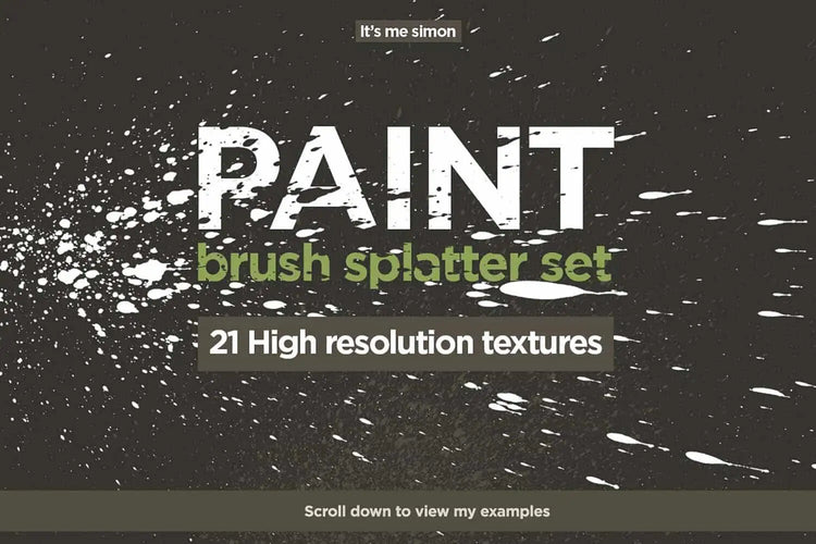 Paint Brush Splatter Set texture pack preview