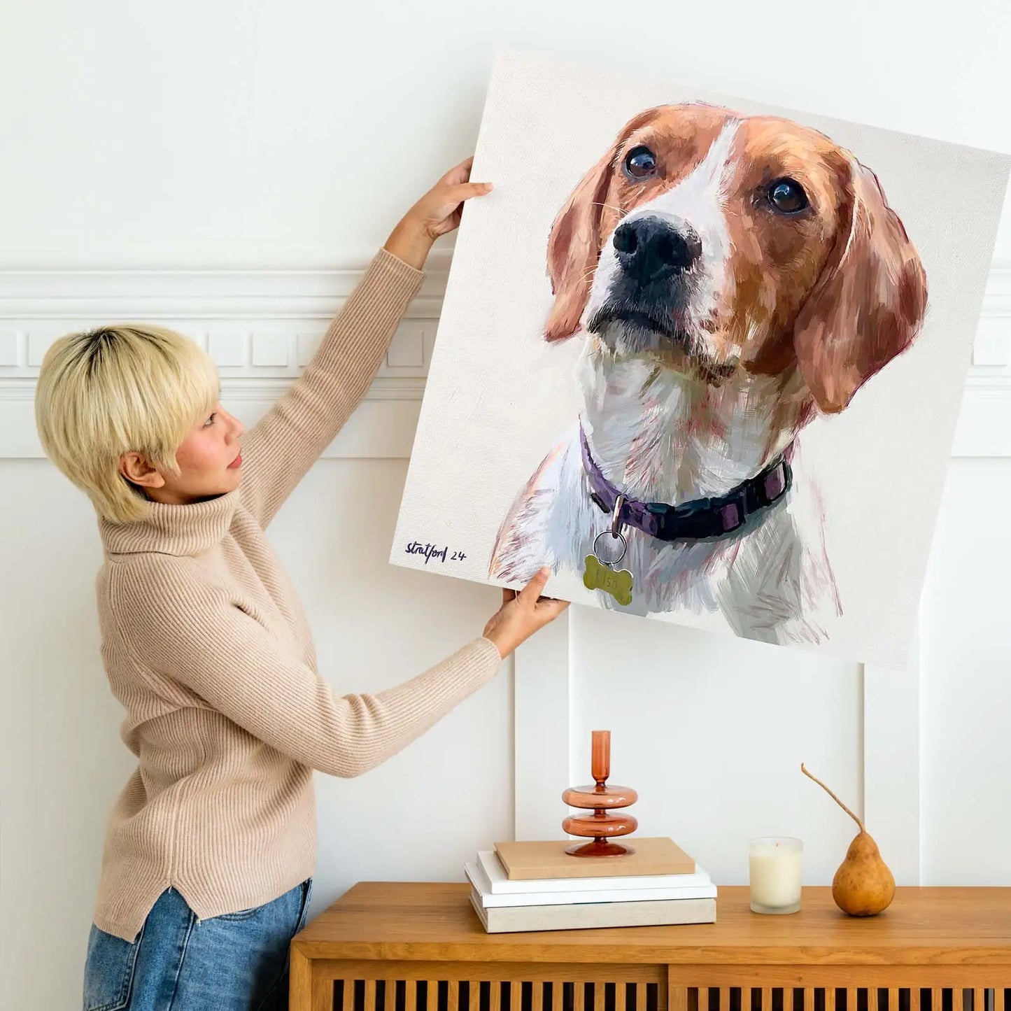 Expressive custom dog portrait example 2 by Simon Stratford