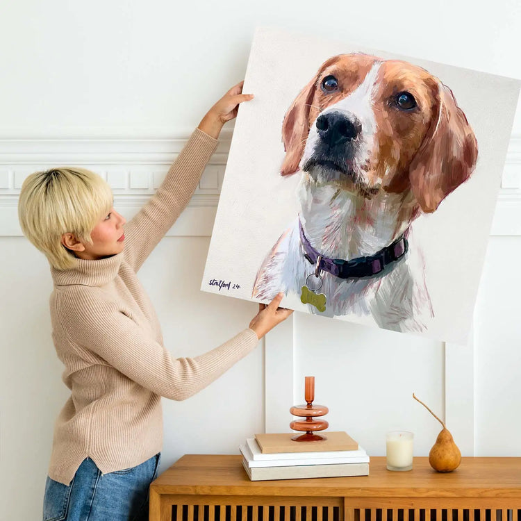 Expressive custom dog portrait example 2 by Simon Stratford