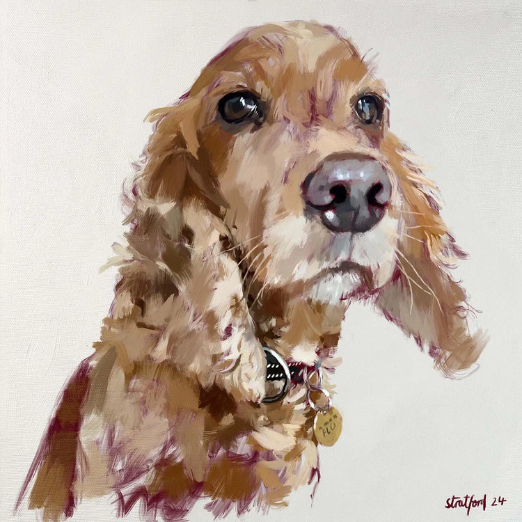Expressive custom dog portrait example 3 by Simon Stratford
