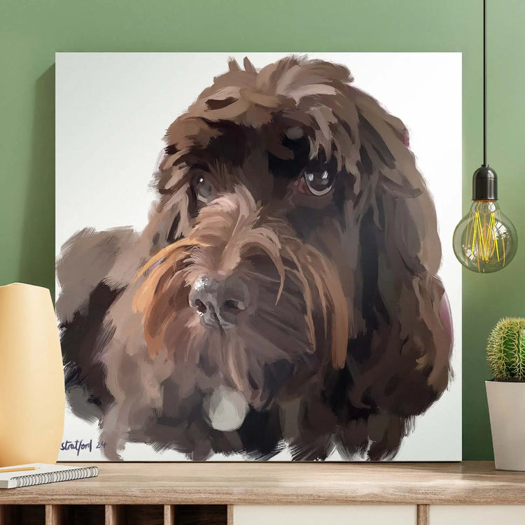 Expressive custom dog portrait example 4 by Simon Stratford