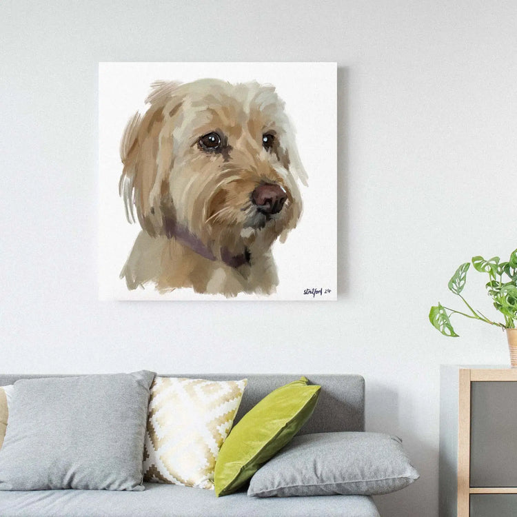 Expressive custom dog portrait example 7 by Simon Stratford