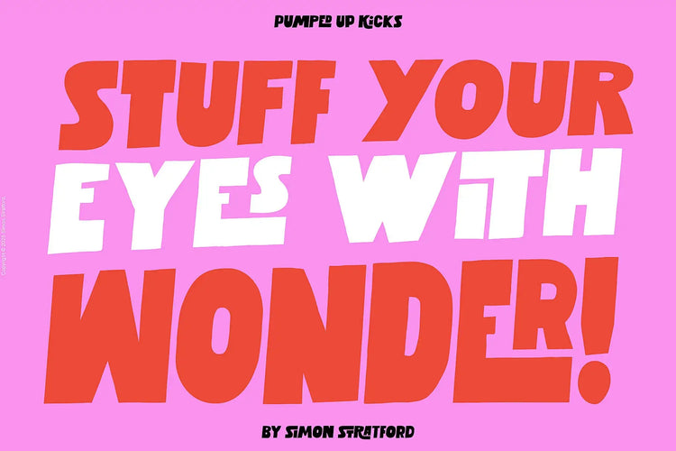 Pumped Up Kicks font sans-serif letterforms