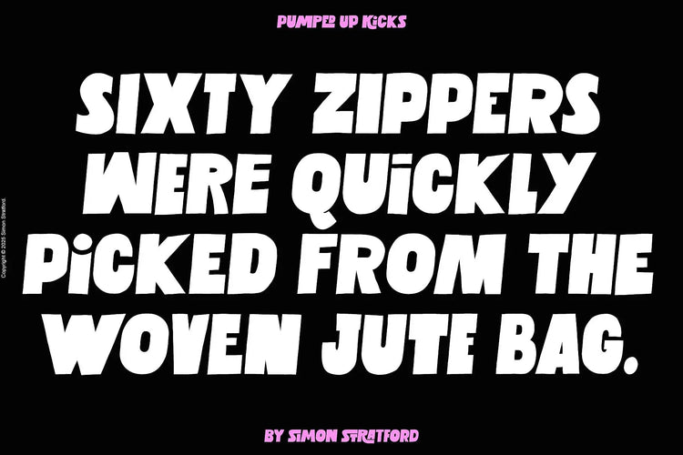 Pumped Up Kicks font character set