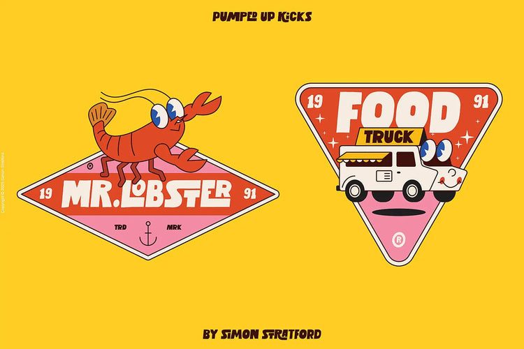 Pumped Up Kicks font used on packaging