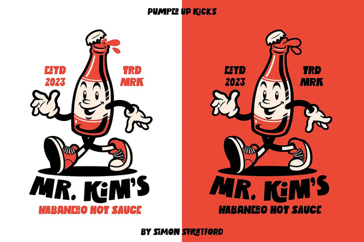 Pumped Up Kicks font used in branding