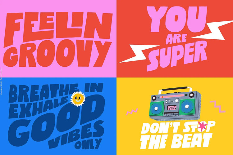 Pumped Up Kicks font used on a poster design