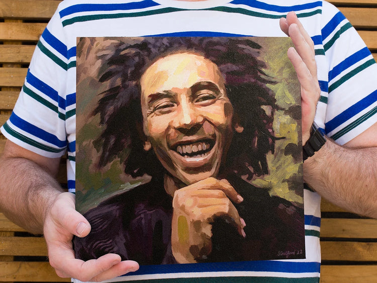 Limited-edition Bob Marley painting by London artist Simon Stratford