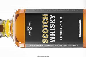 
            
                Load image into Gallery viewer, Scotch whisky bottle mockup
            
        