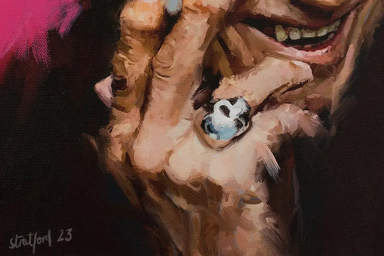 Keith Richards painting displayed as 30 × 30 cm wall art